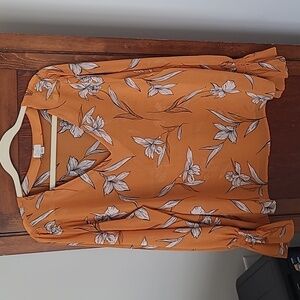 Floral Orange Women's Top